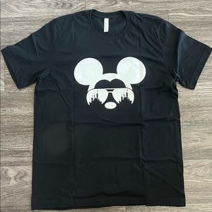 NEW custom screen print Disney Mickey Mouse tshirt sz XL black